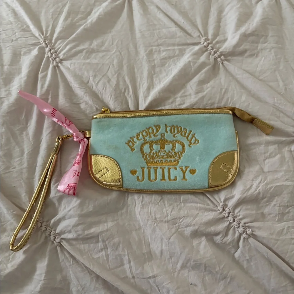 Y2K blue and yellow htf juicy wristlet - Picture 2 of 6